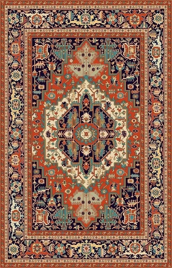 Carpet Material silk  Size 6×4 color turquoise