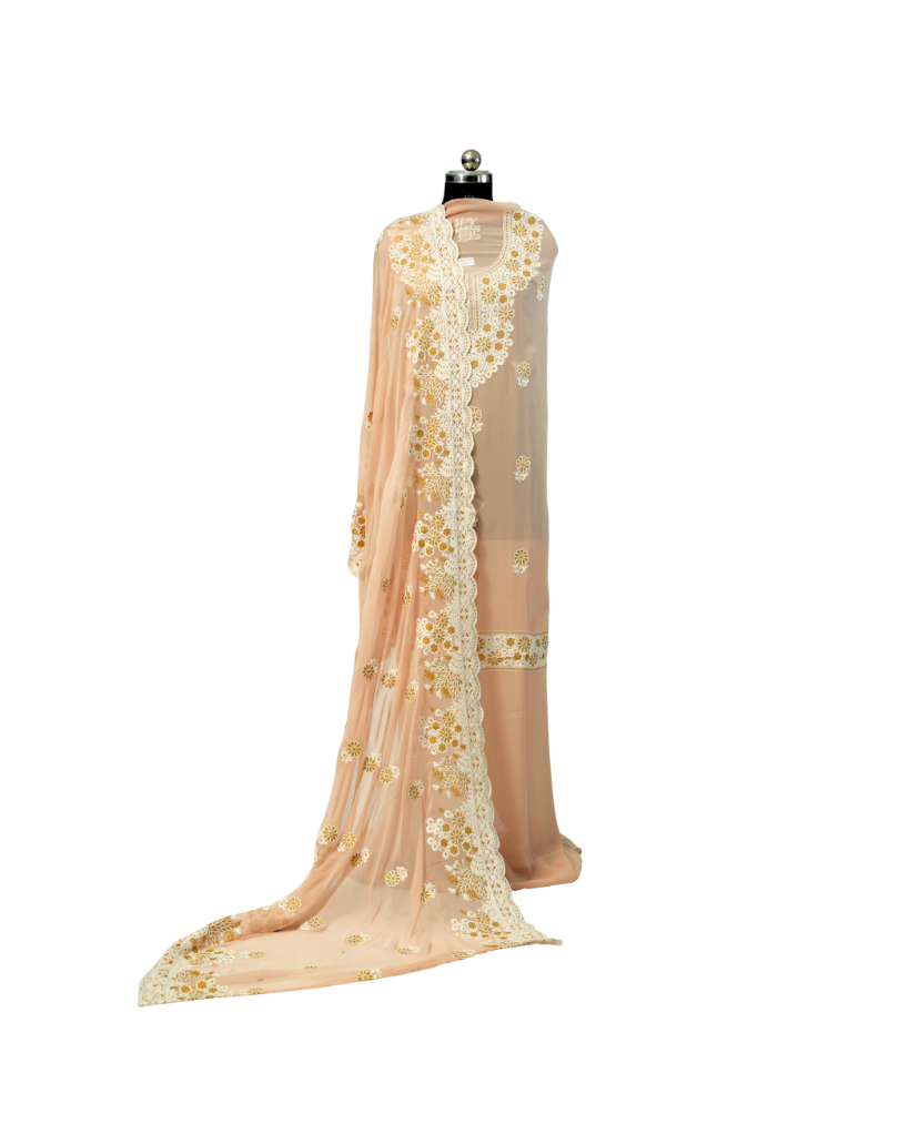 3 PIECE JORGET SUIT TILLA AND HOOK WORK