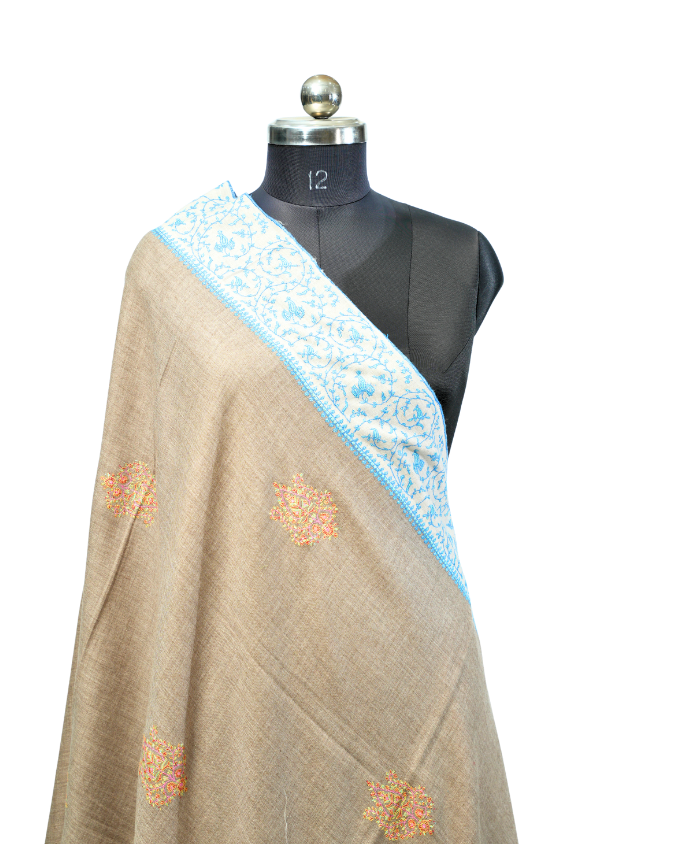 PASHMINA SHAWL NEEDLE EMBROIDERY