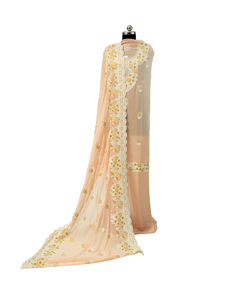 3 PIECE JORGET SUIT TILLA AND HOOK WORK