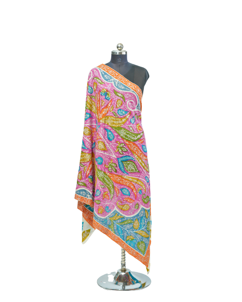 Pashmina Kalamkari Hand Sozni Jamawar