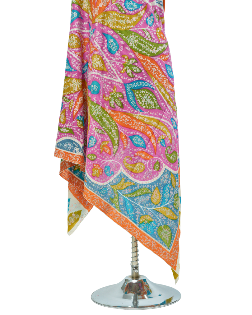 Pashmina Kalamkari Hand Sozni Jamawar