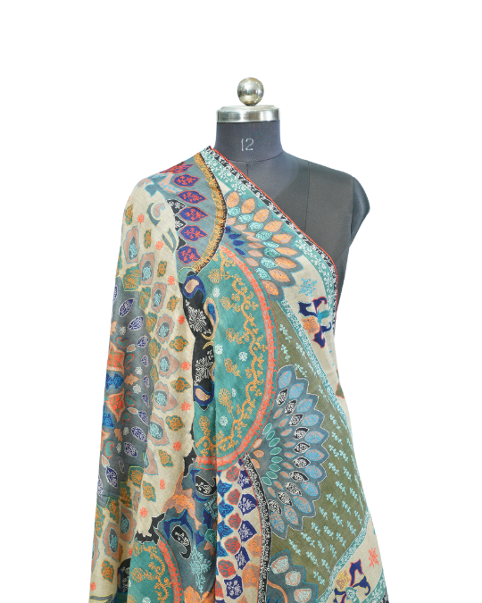 KALAMKARI KASHMIRI PASHMINA SHAWL