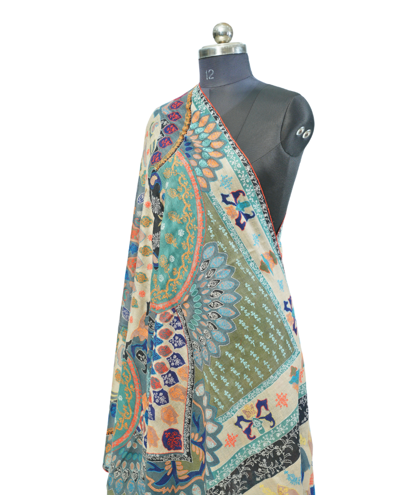 KALAMKARI KASHMIRI PASHMINA SHAWL
