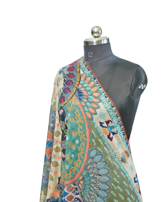 KALAMKARI KASHMIRI PASHMINA SHAWL