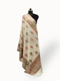 WOLLEN SHAWL WITH BORDER AND BOTY WORK