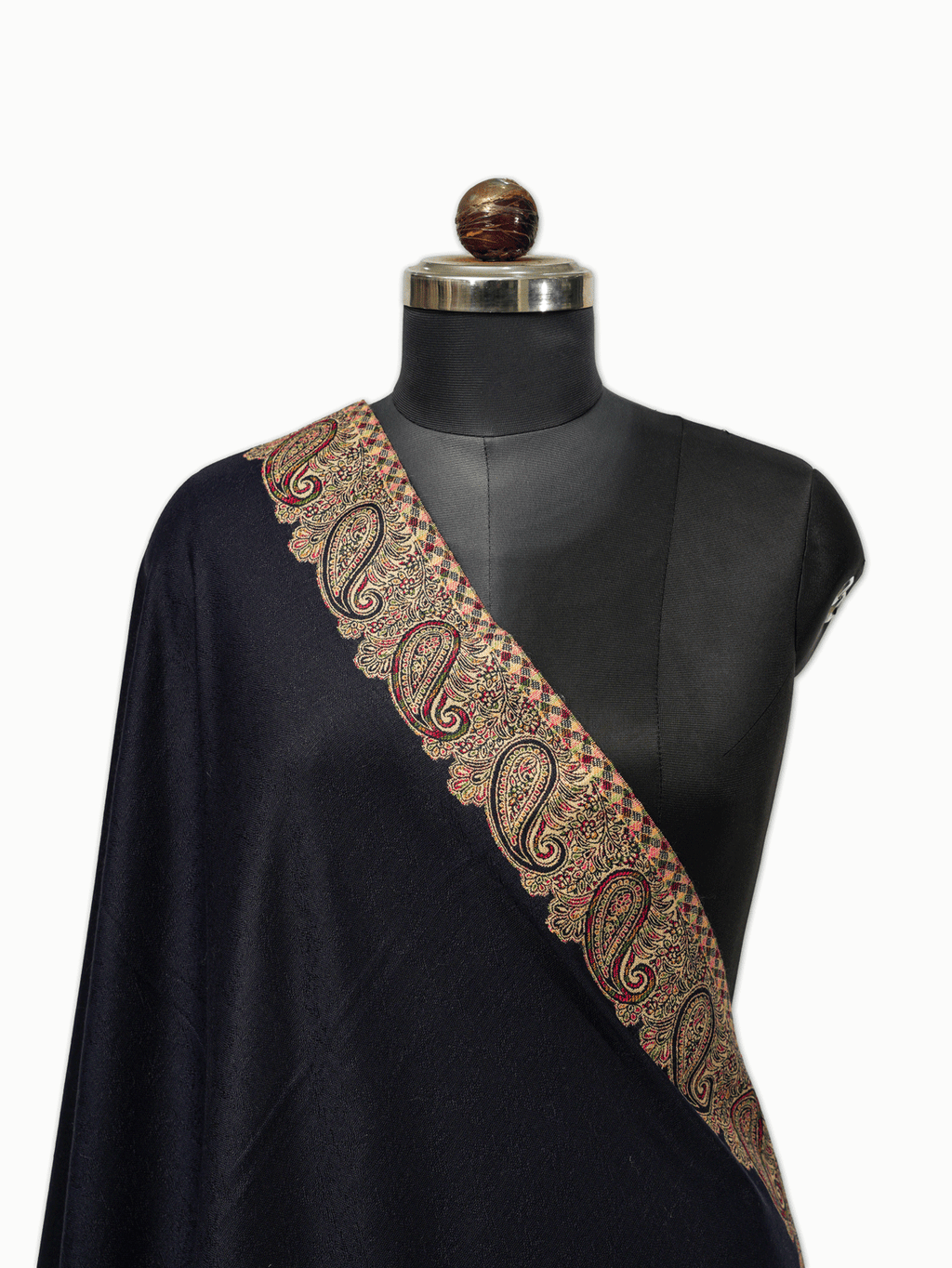 FINE WOOL SHAWL BORDER WORK