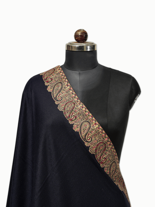FINE WOOL SHAWL BORDER WORK
