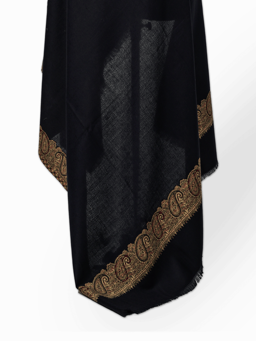 FINE WOOL SHAWL BORDER WORK