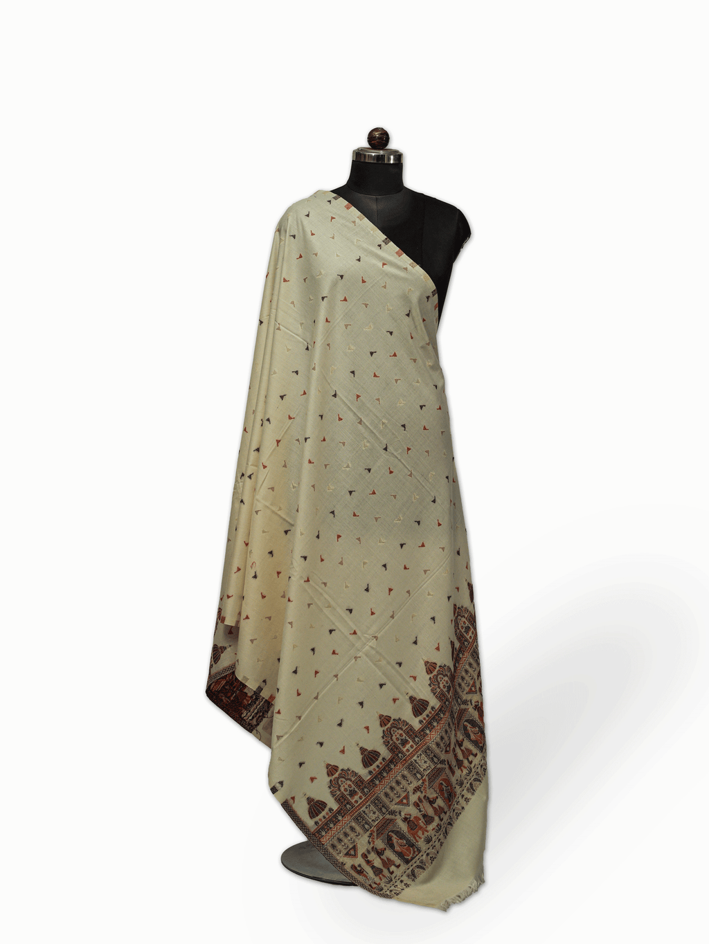 KANI TECHNIQUE BORDER DARBAR SHAWL